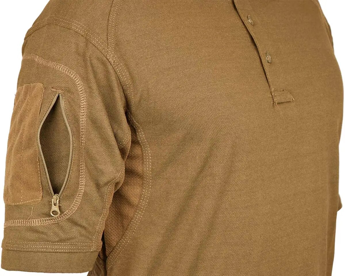 Тенниска поло Defcon 5 Tactical Polo Short Sleeves with Pocket Coyote brown Фото 3